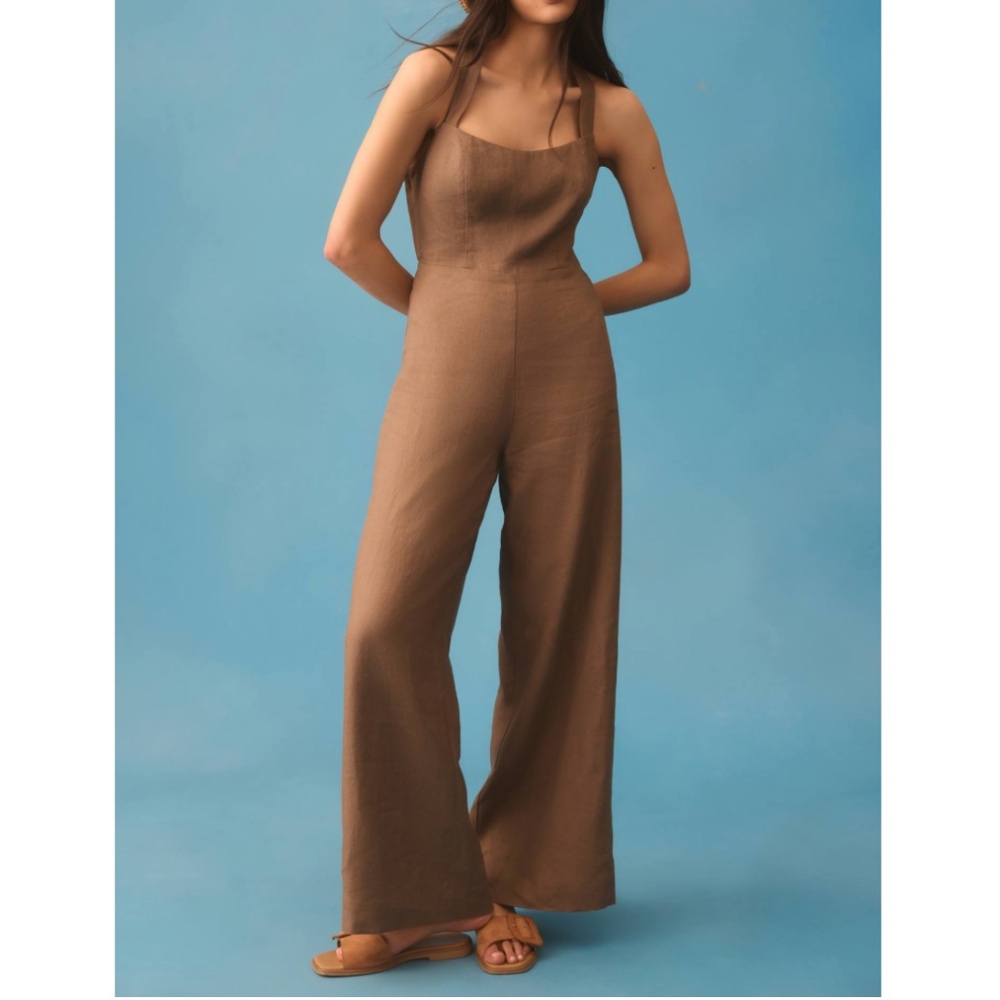 NWT | Reformation Autumn Linen Jumpsuit | Size 12